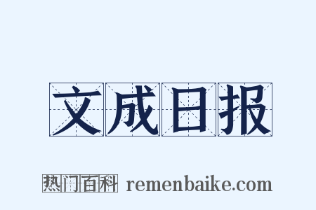 文成日报是什么意思的图片
